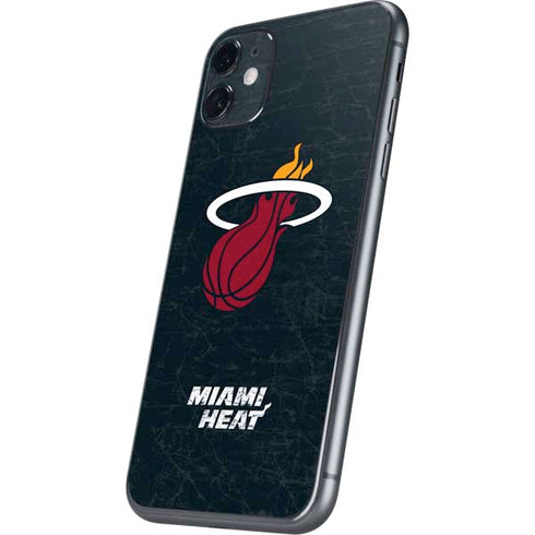 NBA Miami Heat Black Partial Logo iPhone 11 Skin