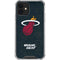 NBA Miami Heat Black Partial Logo iPhone 12 Clear Case