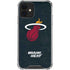 NBA Miami Heat Black Partial Logo iPhone 12 Clear Case