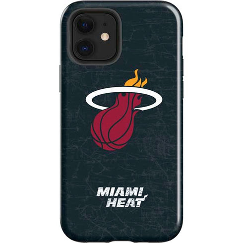 NBA Miami Heat Black Partial Logo iPhone 12 Impact Case