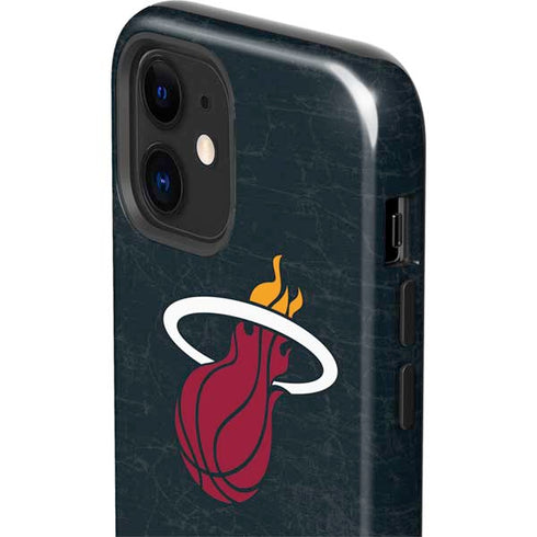 NBA Miami Heat Black Partial Logo iPhone 12 Impact Case