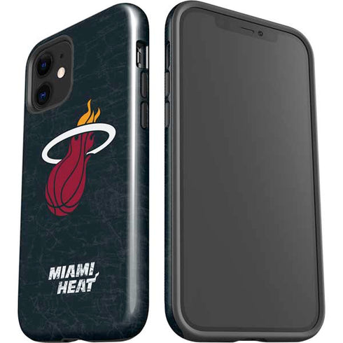 NBA Miami Heat Black Partial Logo iPhone 12 Impact Case
