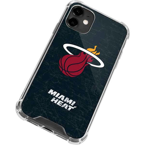 NBA Miami Heat Black Partial Logo iPhone 12 Mini Clear Case