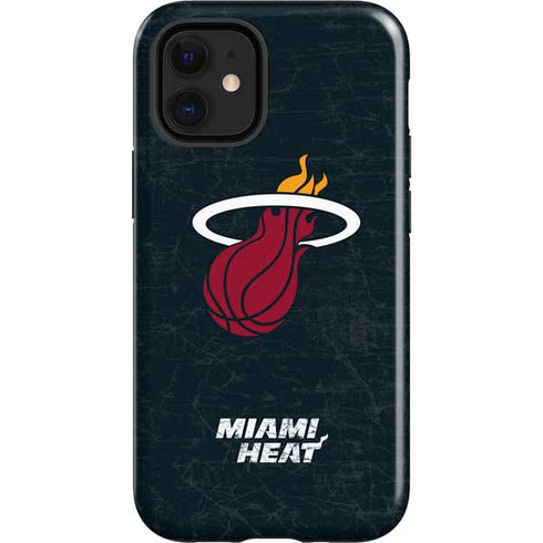 NBA Miami Heat Black Partial Logo iPhone 12 Mini Impact Case
