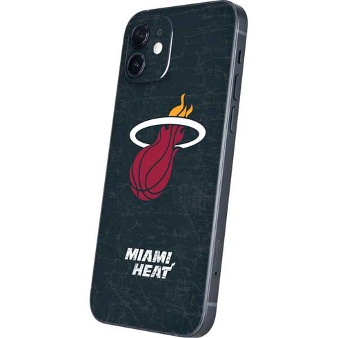 NBA Miami Heat Black Partial Logo iPhone 12 Mini Skin