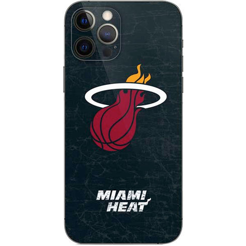 NBA Miami Heat Black Partial Logo iPhone 12 Pro Skin