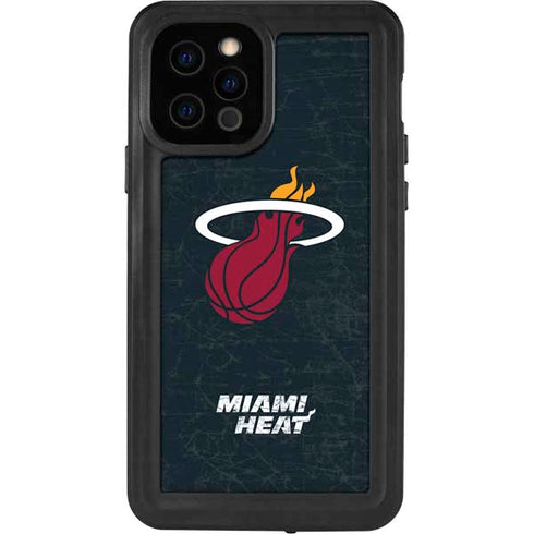 NBA Miami Heat Black Partial Logo iPhone 12 Pro Waterproof Case