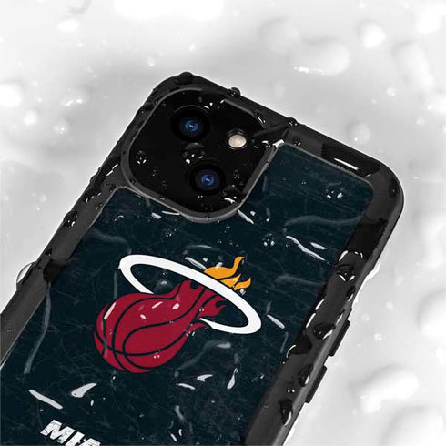 NBA Miami Heat Black Partial Logo iPhone 13 Mini Waterproof Case