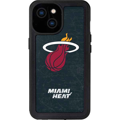 NBA Miami Heat Black Partial Logo iPhone 13 Mini Waterproof Case