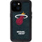 NBA Miami Heat Black Partial Logo iPhone 13 Mini Waterproof Case