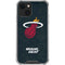 NBA Miami Heat Black Partial Logo iPhone 14 Clear Case