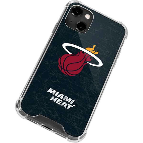 NBA Miami Heat Black Partial Logo iPhone 14 Clear Case