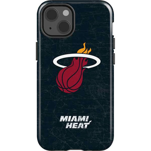 NBA Miami Heat Black Partial Logo iPhone 15 Impact Case