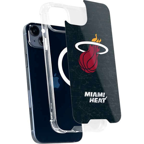 NBA Miami Heat Black Partial Logo iPhone 15 Plus MagSafe Case