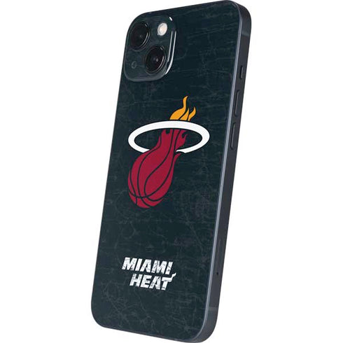 NBA Miami Heat Black Partial Logo iPhone 14 Plus Skin