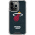 NBA Miami Heat Black Partial Logo iPhone 14 Pro Clear Case