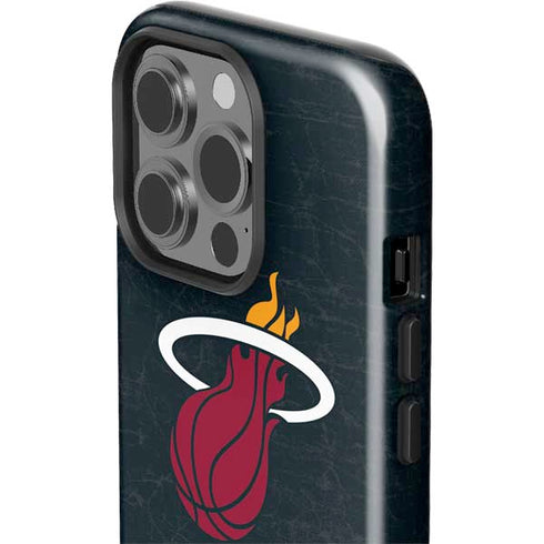 NBA Miami Heat Black Partial Logo iPhone 14 Pro Impact Case
