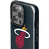 NBA Miami Heat Black Partial Logo iPhone 15 Pro Impact Case