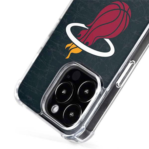 NBA Miami Heat Black Partial Logo iPhone 15 Pro MagSafe Case