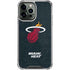 NBA Miami Heat Black Partial Logo iPhone 15 Pro Max Clear Case