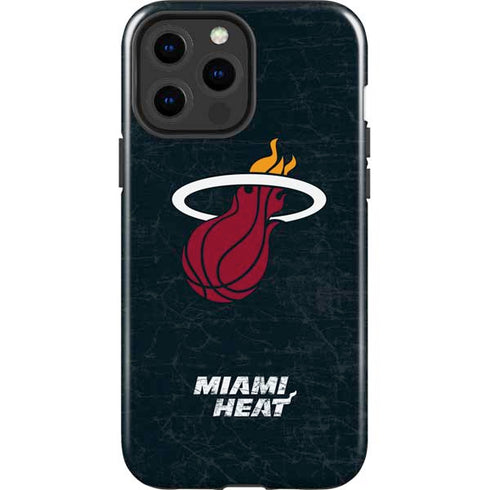 NBA Miami Heat Black Partial Logo iPhone 15 Pro Max Impact Case