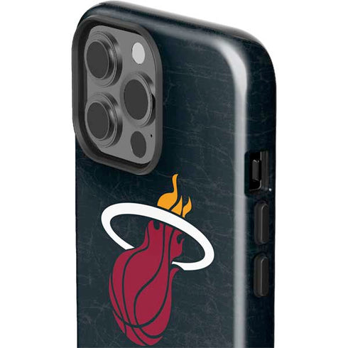 NBA Miami Heat Black Partial Logo iPhone 15 Pro Max Impact Case