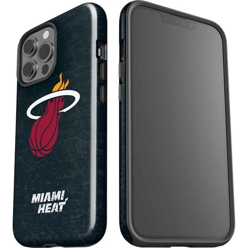 NBA Miami Heat Black Partial Logo iPhone 15 Pro Max Impact Case