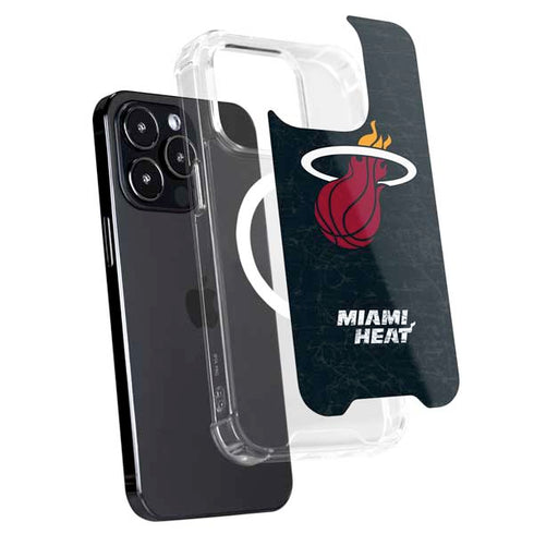 NBA Miami Heat Black Partial Logo iPhone 14 Pro Max MagSafe Case
