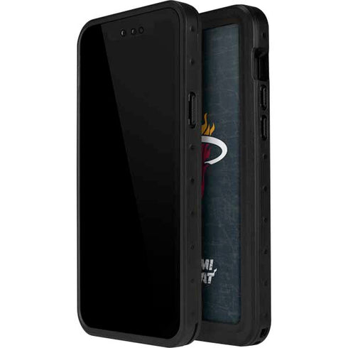 NBA Miami Heat Black Partial Logo iPhone 14 Pro Max Waterproof Case