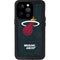 NBA Miami Heat Black Partial Logo iPhone 14 Pro Waterproof Case