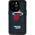 NBA Miami Heat Black Partial Logo iPhone 14 Pro Waterproof Case