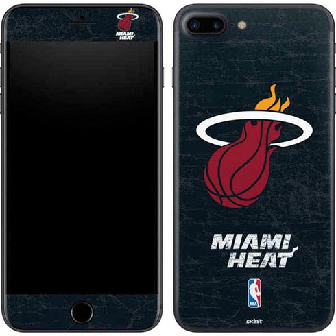 NBA Miami Heat Black Partial Logo iPhone 8 Plus Skin