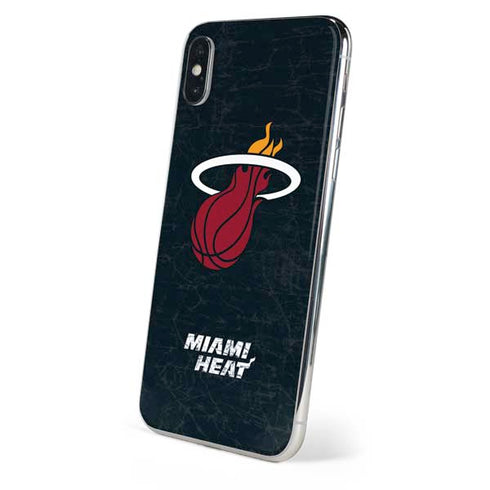 NBA Miami Heat Black Partial Logo iPhone X Skin