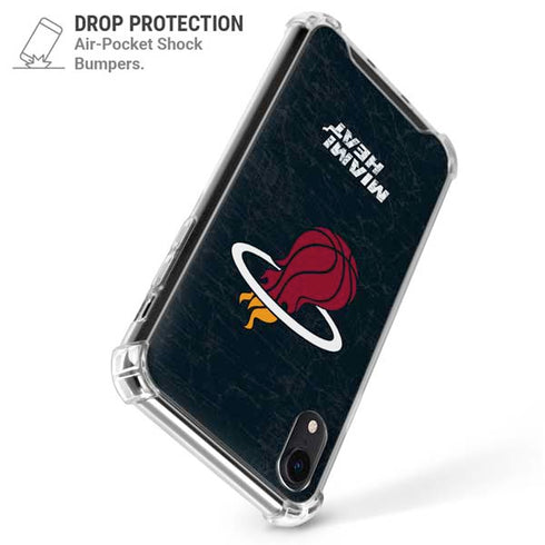 NBA Miami Heat Black Partial Logo iPhone XR Clear Case
