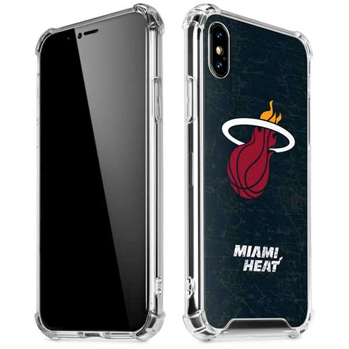 NBA Miami Heat Black Partial Logo iPhone XS Max Clear Case