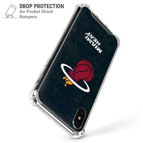 NBA Miami Heat Black Partial Logo iPhone XS Max Clear Case