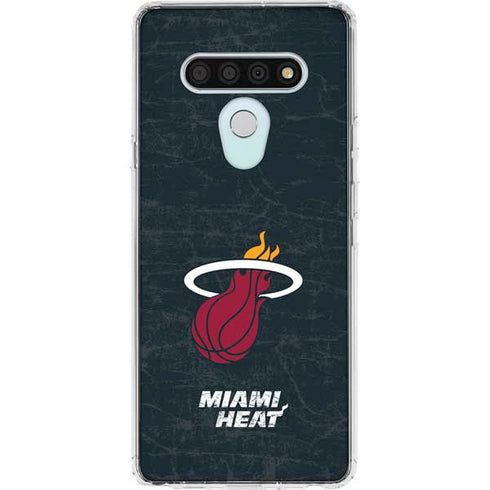 NBA Miami Heat Black Partial Logo LG Stylo 6 Clear Case