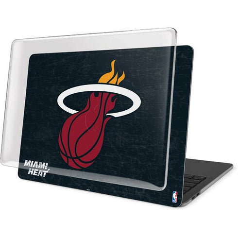 NBA Miami Heat Black Partial Logo MacBook Pro 15in (2016-19) Case plus Skin