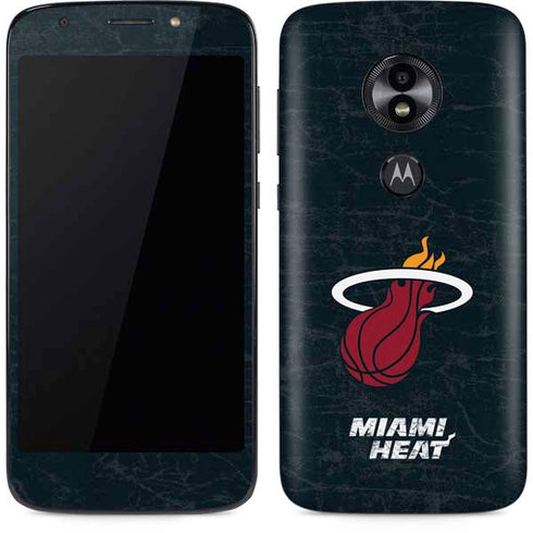 NBA Miami Heat Black Partial Logo Moto E5 Play Skin