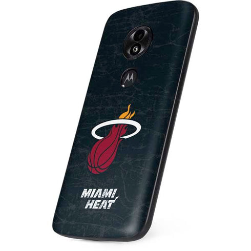 NBA Miami Heat Black Partial Logo Moto E5 Play Skin