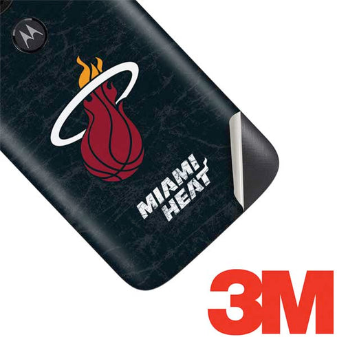 NBA Miami Heat Black Partial Logo Moto E5 Play Skin