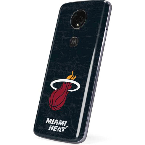 NBA Miami Heat Black Partial Logo Moto E5 Plus Skin