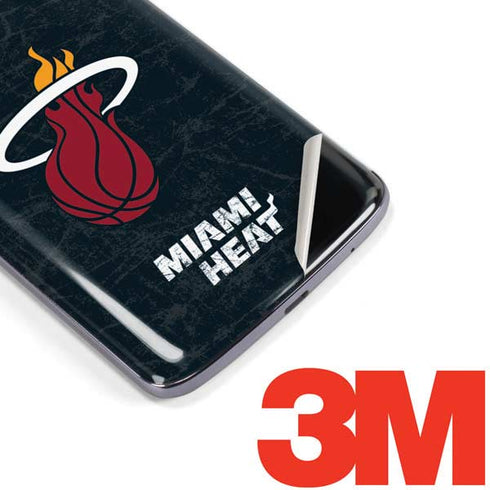 NBA Miami Heat Black Partial Logo Moto E5 Plus Skin