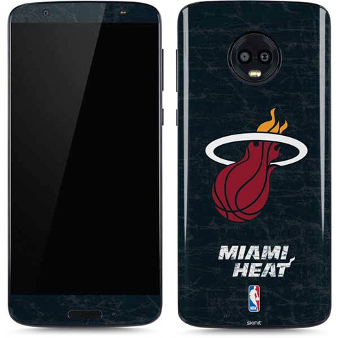 NBA Miami Heat Black Partial Logo Moto G6 Skin