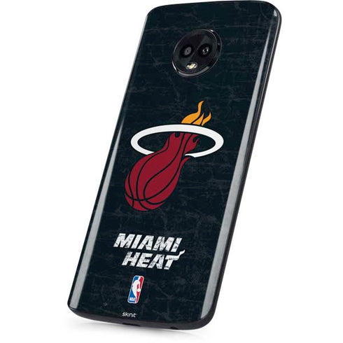 NBA Miami Heat Black Partial Logo Moto G6 Skin