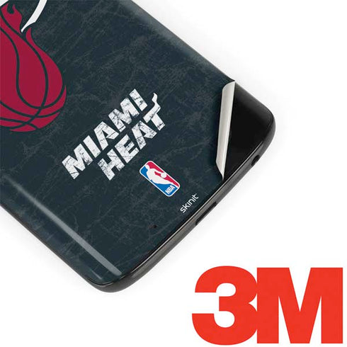NBA Miami Heat Black Partial Logo Moto G6 Skin