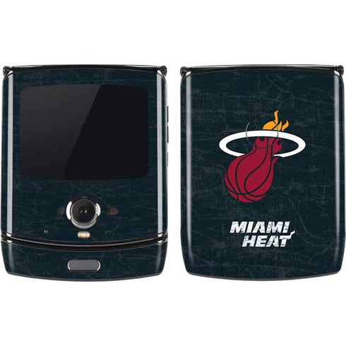 NBA Miami Heat Black Partial Logo Motorola RAZR Skin