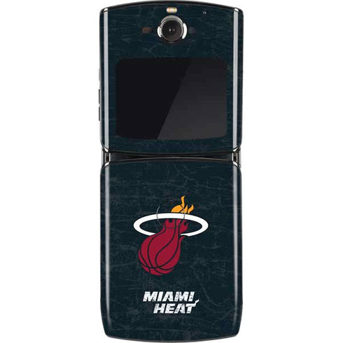 NBA Miami Heat Black Partial Logo Motorola RAZR Skin