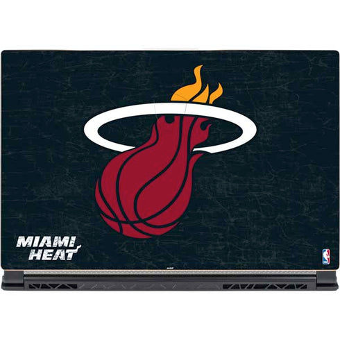 NBA Miami Heat Black Partial Logo MSI GS65 Stealth Laptop Skin