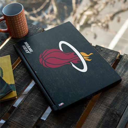 NBA Miami Heat Black Partial Logo MSI GS65 Stealth Laptop Skin